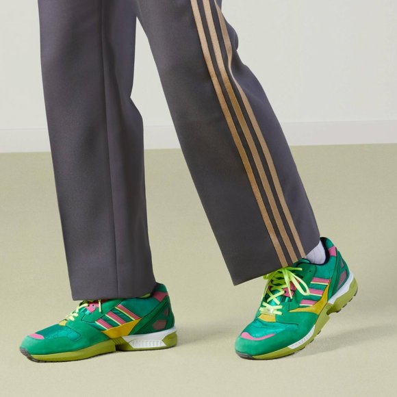GUCCI MENS SNEAKERS X ADIDAS ZX 8000 TORSION GREEN GG CANVAS SHOES 11 11.5 US - Picture 3 of 15